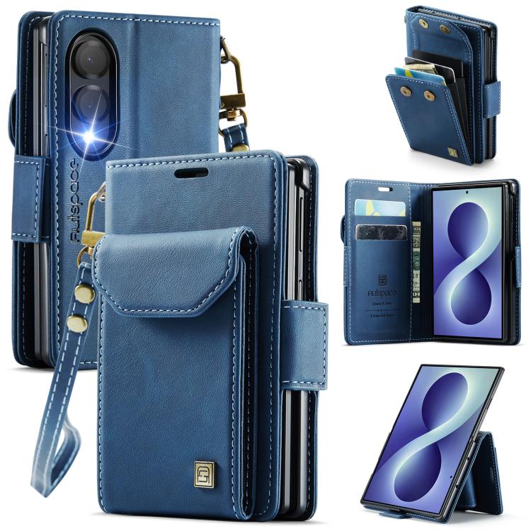 AutSpace A23 Organ Card Bag Magnetic RFID PU Phone Case, For Galaxy Z Fold8 5G, For Galaxy Z Fold8 Ultra 5G, For Samsung Galaxy Z Fold7 5G, For Samsung Galaxy Z Fold6 5G, For Samsung Galaxy Z Fold5 5G