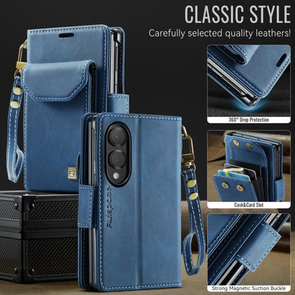 AutSpace A23 Organ Card Bag Magnetic RFID PU Phone Case, For Galaxy Z Fold8 5G, For Galaxy Z Fold8 Ultra 5G, For Samsung Galaxy Z Fold7 5G, For Samsung Galaxy Z Fold6 5G, For Samsung Galaxy Z Fold5 5G