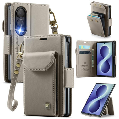 AutSpace A23 Organ Card Bag Magnetic RFID PU Phone Case, For Galaxy Z Fold8 5G, For Galaxy Z Fold8 Ultra 5G, For Samsung Galaxy Z Fold7 5G, For Samsung Galaxy Z Fold6 5G, For Samsung Galaxy Z Fold5 5G