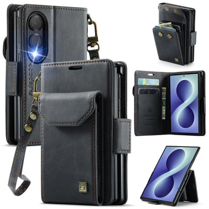 AutSpace A23 Organ Card Bag Magnetic RFID PU Phone Case, For Galaxy Z Fold8 5G, For Galaxy Z Fold8 Ultra 5G, For Samsung Galaxy Z Fold7 5G, For Samsung Galaxy Z Fold6 5G, For Samsung Galaxy Z Fold5 5G