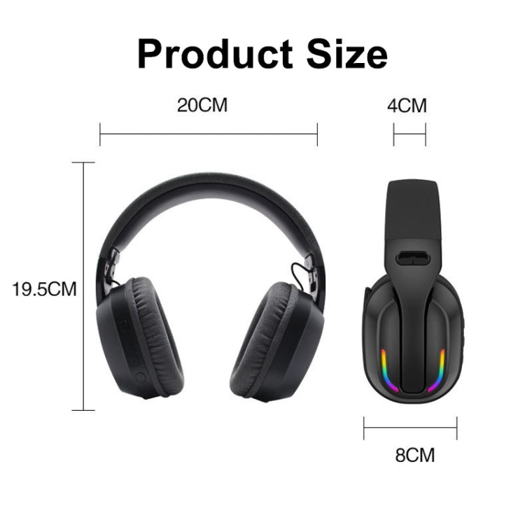 Bluetooth 5.4 Head-mounted RGB Wireless Bluetooth Gaming Headset