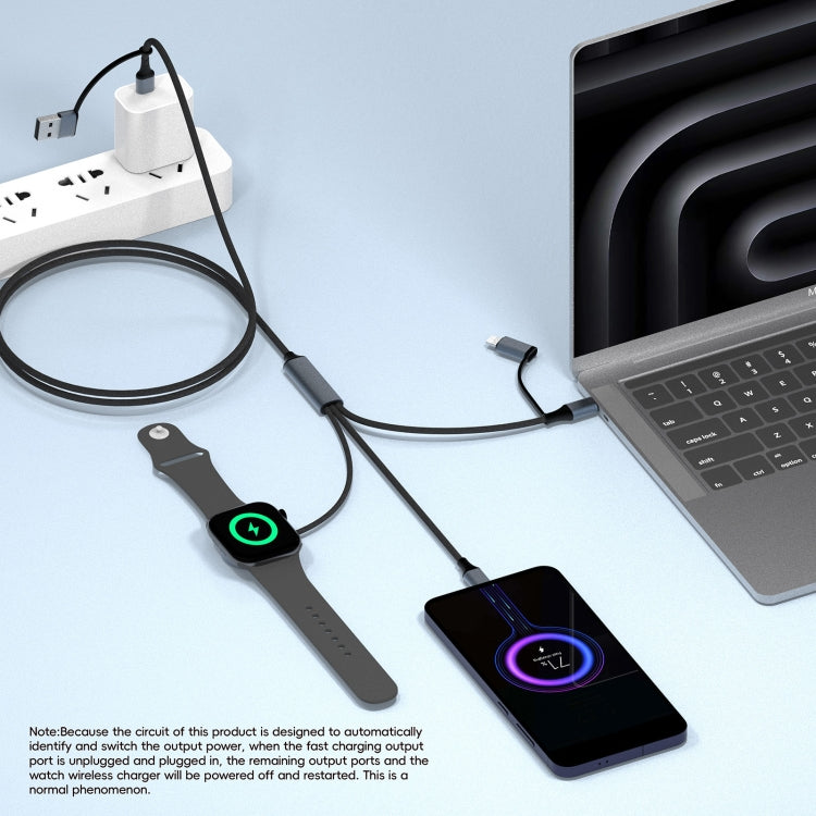 U33 1m PD100W USB-A / USB-C All in 1 Multifunctional Fast Charging Cable