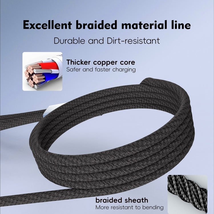 U33 1m PD100W USB-A / USB-C All in 1 Multifunctional Fast Charging Cable