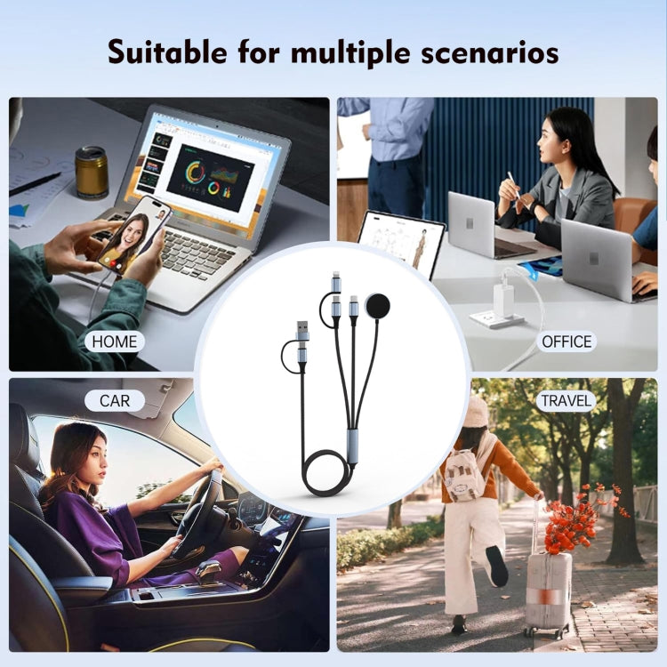 U33 1m PD100W USB-A / USB-C All in 1 Multifunctional Fast Charging Cable