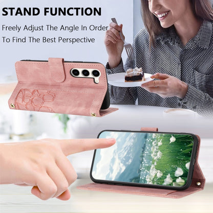 Tulips Embossed Leather Phone Case with Lanyard, For Samsung Galaxy S23+ 5G, For Samsung Galaxy S23 5G, For Samsung Galaxy S20 FE, For Samsung Galaxy S22 Ultra 5G, For Samsung Galaxy S22+ 5G, For Samsung Galaxy S22 5G, For Samsung Galaxy S21 FE 5G     ...
