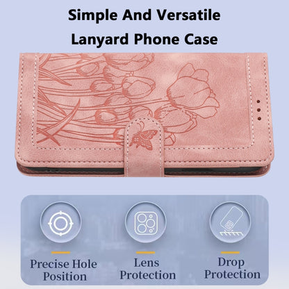 Tulips Embossed Leather Phone Case with Lanyard, For Samsung Galaxy S23+ 5G, For Samsung Galaxy S23 5G, For Samsung Galaxy S20 FE, For Samsung Galaxy S22 Ultra 5G, For Samsung Galaxy S22+ 5G, For Samsung Galaxy S22 5G, For Samsung Galaxy S21 FE 5G     ...