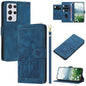 Tulips Embossed Leather Phone Case with Lanyard, For Samsung Galaxy S21+ 5G, For Samsung Galaxy S21 Ultra 5G