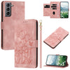 Tulips Embossed Leather Phone Case with Lanyard, For Samsung Galaxy S21+ 5G, For Samsung Galaxy S21 Ultra 5G