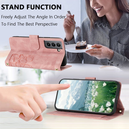 Tulips Embossed Leather Phone Case with Lanyard, For Samsung Galaxy S21+ 5G, For Samsung Galaxy S21 Ultra 5G