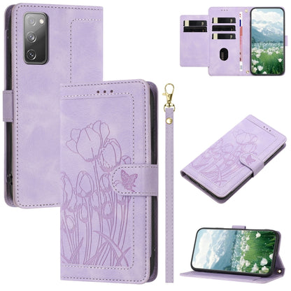 Tulips Embossed Leather Phone Case with Lanyard, For Samsung Galaxy S23+ 5G, For Samsung Galaxy S23 5G, For Samsung Galaxy S20 FE, For Samsung Galaxy S22 Ultra 5G, For Samsung Galaxy S22+ 5G, For Samsung Galaxy S22 5G, For Samsung Galaxy S21 FE 5G     ...