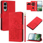 Tulips Embossed Leather Phone Case with Lanyard, For Samsung Galaxy S26 FE 5G, For Samsung Galaxy S26+ 5G, For Samsung Galaxy S26 Edge 5G, For Samsung Galaxy S26 Ultra 5G, For Samsung Galaxy S26 5G, For Samsung Galaxy S25 FE 5G                         ...