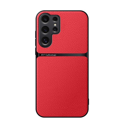 Litchi Leather Magnetic Full Coverage Shockproof Phone Case, For Samsung Galaxy S26+ 5G, For Samsung Galaxy S26 Ultra 5G, For Samsung Galaxy S26 5G, For Samsung Galaxy S25 Edge 5G, For Samsung Galaxy S25 5G, For Samsung Galaxy S25+ 5G                  ...
