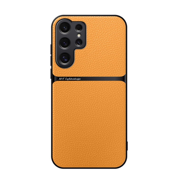 Litchi Leather Magnetic Full Coverage Shockproof Phone Case, For Samsung Galaxy S26+ 5G, For Samsung Galaxy S26 Ultra 5G, For Samsung Galaxy S26 5G, For Samsung Galaxy S25 Edge 5G, For Samsung Galaxy S25 5G, For Samsung Galaxy S25+ 5G                  ...