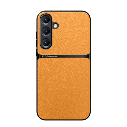 Litchi Leather Magnetic Full Coverage Shockproof Phone Case, For Samsung Galaxy S26+ 5G, For Samsung Galaxy S26 Ultra 5G, For Samsung Galaxy S26 5G, For Samsung Galaxy S25 Edge 5G, For Samsung Galaxy S25 5G, For Samsung Galaxy S25+ 5G                  ...