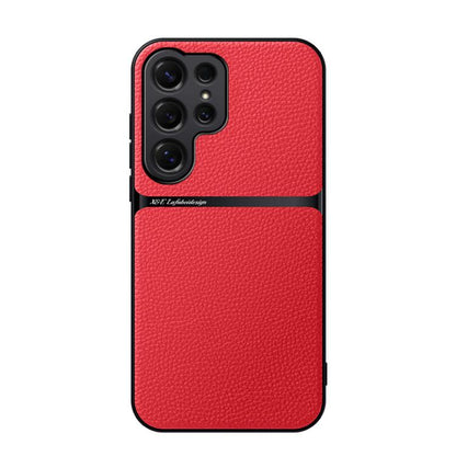 Litchi Leather Magnetic Full Coverage Shockproof Phone Case, For Samsung Galaxy S26+ 5G, For Samsung Galaxy S26 Ultra 5G, For Samsung Galaxy S26 5G, For Samsung Galaxy S25 Edge 5G, For Samsung Galaxy S25 5G, For Samsung Galaxy S25+ 5G                  ...