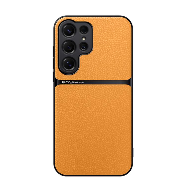 Litchi Leather Magnetic Full Coverage Shockproof Phone Case, For Samsung Galaxy S26+ 5G, For Samsung Galaxy S26 Ultra 5G, For Samsung Galaxy S26 5G, For Samsung Galaxy S25 Edge 5G, For Samsung Galaxy S25 5G, For Samsung Galaxy S25+ 5G                  ...