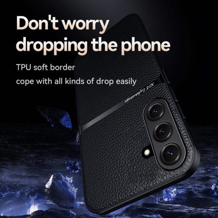 Litchi Leather Magnetic Full Coverage Shockproof Phone Case, For Samsung Galaxy S26+ 5G, For Samsung Galaxy S26 Ultra 5G, For Samsung Galaxy S26 5G, For Samsung Galaxy S25 Edge 5G, For Samsung Galaxy S25 5G, For Samsung Galaxy S25+ 5G                  ...