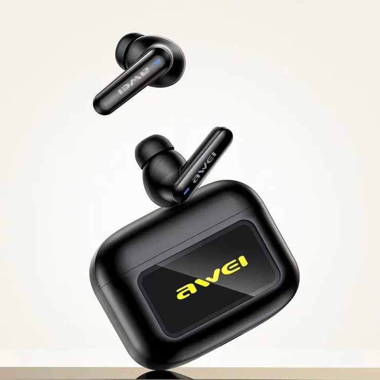 awei T56 ANC Noise Reduction Wireless Bluetooth Earphone with LED Touch Screen