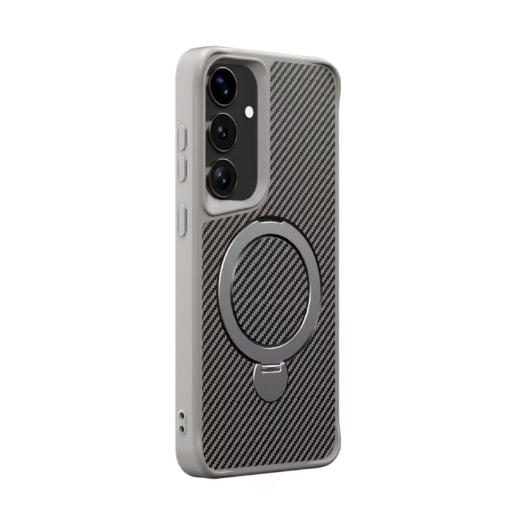 Carbon Fiber Texture 360 MagSafe Holder Phone Case, For Samsung Galaxy S26 5G, For Samsung Galaxy S25 / S24 5G, For Samsung Galaxy S25+ / S24+ 5G, For Samsung Galaxy S25 Ultra 5G, For Samsung Galaxy S24 Ultra 5G