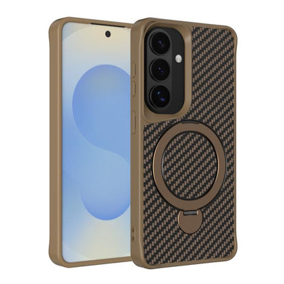 Carbon Fiber Texture 360 MagSafe Holder Phone Case, For Samsung Galaxy S26 5G, For Samsung Galaxy S25 / S24 5G, For Samsung Galaxy S25+ / S24+ 5G, For Samsung Galaxy S25 Ultra 5G, For Samsung Galaxy S24 Ultra 5G