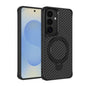 Carbon Fiber Texture 360 MagSafe Holder Phone Case, For Samsung Galaxy S26 5G, For Samsung Galaxy S25 / S24 5G, For Samsung Galaxy S25+ / S24+ 5G, For Samsung Galaxy S25 Ultra 5G, For Samsung Galaxy S24 Ultra 5G