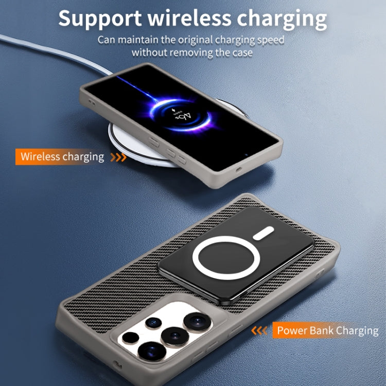 Carbon Fiber Texture 360 MagSafe Holder Phone Case, For Samsung Galaxy S26 5G, For Samsung Galaxy S25 / S24 5G, For Samsung Galaxy S25+ / S24+ 5G, For Samsung Galaxy S25 Ultra 5G, For Samsung Galaxy S24 Ultra 5G