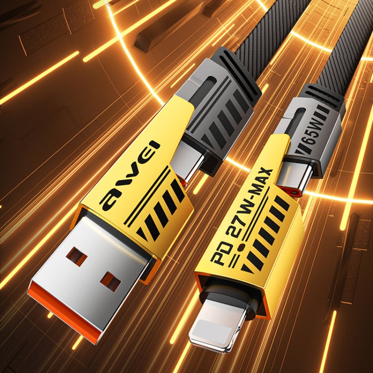 awei CL-226 65W USB/Type-C to 8 Pin/Type-C 4 in 1 Fast Charging Data Cable, Length: 1m