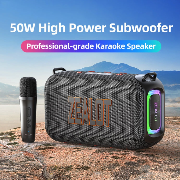 Zealot S85M 50W Outdoor Portable Bluetooth Speaker with Microphone