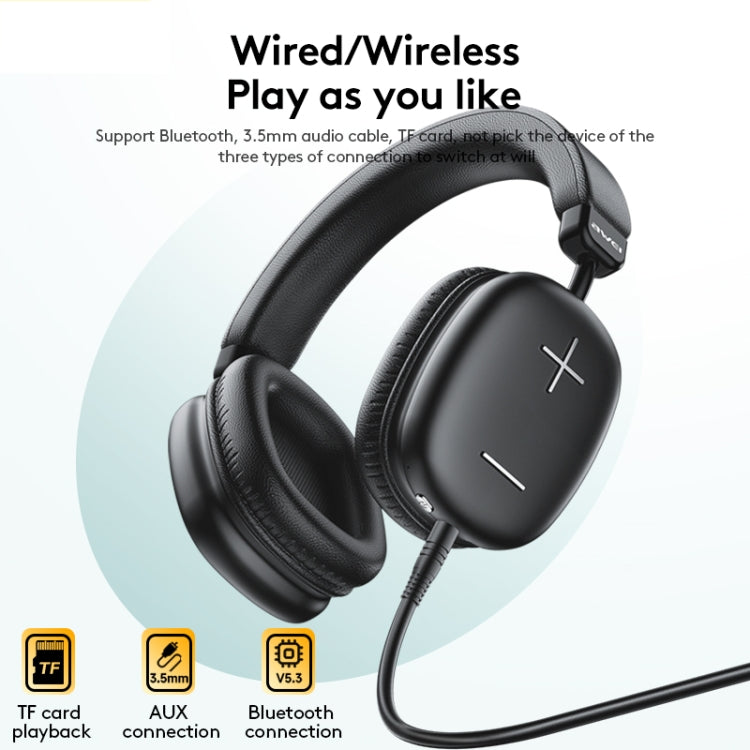 awei AT6 Wireless Bluetooth V5.4 Hi-Fi Stereo Headphones