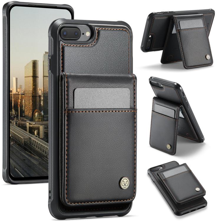 JEEHOOD J06 British Style RFID MagSafe Card Bag PU Phone Case
