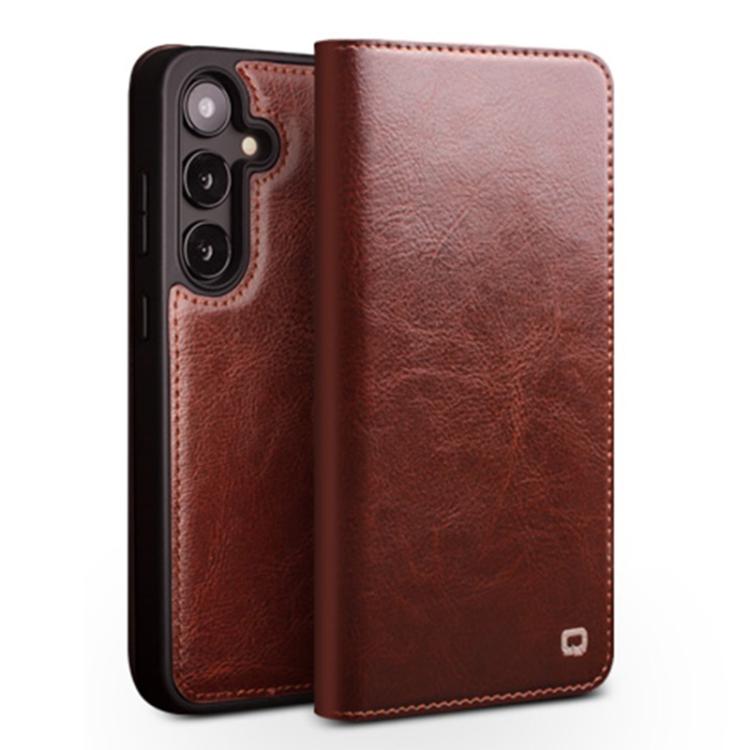 QIALINO Genuine Leather Phone Case, For Samsung Galaxy S26+ 5G, For Samsung Galaxy S26 Ultra 5G, For Samsung Galaxy S26 5G, For Samsung Galaxy S25 5G, For Samsung Galaxy S25+ 5G, For Samsung Galaxy S25 Ultra 5G