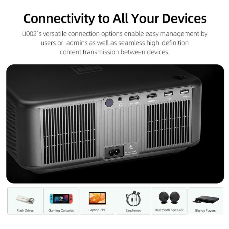 AUN U002 1920x1080P 970ANSI Android 12 Home Theater Smart Projector