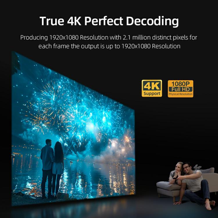 AUN U002 1920x1080P 970ANSI Android 12 Home Theater Smart Projector