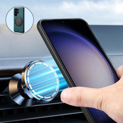 Denior A14 Skin Feel Rotating Holder MagSafe Phone Case, For Samsung Galaxy S26 Ultra 5G, For Samsung Galaxy S25 5G, For Samsung Galaxy S25+ 5G, For Samsung Galaxy S25 Ultra 5G, For Samsung Galaxy S24 FE 5G, For Samsung Galaxy S24+ 5G                  ...