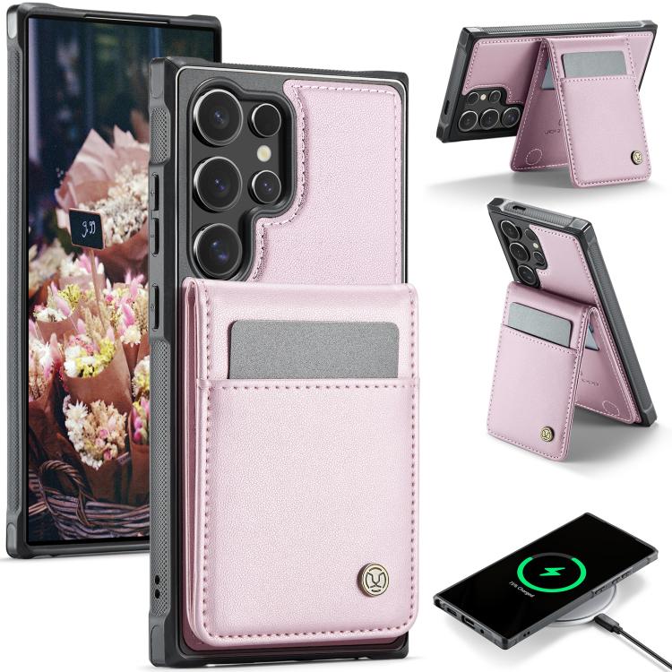 JEEHOOD J06 British Style RFID MagSafe Card Bag PU Phone Case, For Samsung Galaxy S24 Ultra 5G, For Samsung Galaxy S24+ 5G, For Samsung Galaxy S24 5G, For Samsung Galaxy S23 Ultra 5G