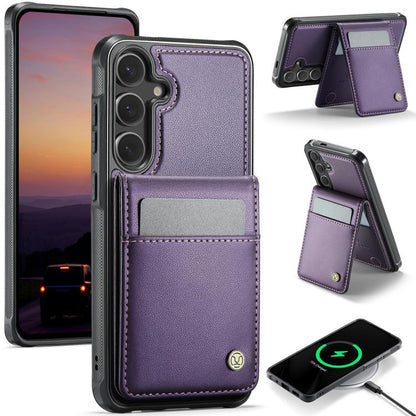 JEEHOOD J06 British Style RFID MagSafe Card Bag PU Phone Case, For Samsung Galaxy S24 Ultra 5G, For Samsung Galaxy S24+ 5G, For Samsung Galaxy S24 5G, For Samsung Galaxy S23 Ultra 5G