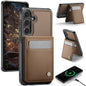 JEEHOOD J06 British Style RFID MagSafe Card Bag PU Phone Case, For Samsung Galaxy S24 Ultra 5G, For Samsung Galaxy S24+ 5G, For Samsung Galaxy S24 5G, For Samsung Galaxy S23 Ultra 5G