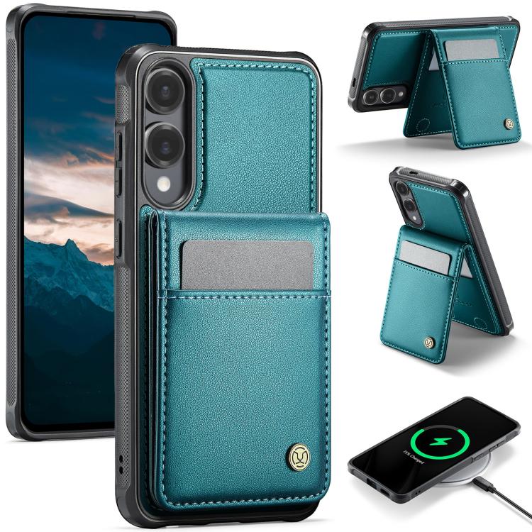 JEEHOOD J06 British Style RFID MagSafe Card Bag PU Phone Case, For Galaxy S26 FE 5G, For Samsung Galaxy S26+ 5G, For Samsung Galaxy S26 Ultra 5G, For Samsung Galaxy S26 5G, For Galaxy S25 FE 5G, For Samsung Galaxy S25 Edge 5G, For Samsung Galaxy S25 5G...