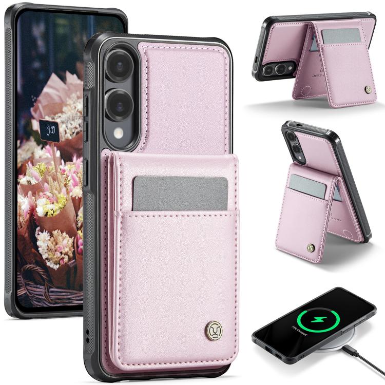 JEEHOOD J06 British Style RFID MagSafe Card Bag PU Phone Case, For Samsung Galaxy S26+ 5G, For Samsung Galaxy S26 Ultra 5G, For Samsung Galaxy S26 5G, For Samsung Galaxy S25 Edge 5G, For Samsung Galaxy S25 5G, For Samsung Galaxy S25+ 5G                ...