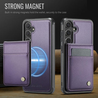 JEEHOOD J06 British Style RFID MagSafe Card Bag PU Phone Case, For Galaxy S26 FE 5G, For Samsung Galaxy S26+ 5G, For Samsung Galaxy S26 Ultra 5G, For Samsung Galaxy S26 5G, For Galaxy S25 FE 5G, For Samsung Galaxy S25 Edge 5G, For Samsung Galaxy S25 5G...