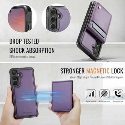 JEEHOOD J06 British Style RFID MagSafe Card Bag PU Phone Case, For Galaxy S26 FE 5G, For Samsung Galaxy S26+ 5G, For Samsung Galaxy S26 Ultra 5G, For Samsung Galaxy S26 5G, For Galaxy S25 FE 5G, For Samsung Galaxy S25 Edge 5G, For Samsung Galaxy S25 5G...