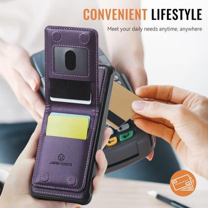 JEEHOOD J06 British Style RFID MagSafe Card Bag PU Phone Case, For Galaxy S26 FE 5G, For Samsung Galaxy S26+ 5G, For Samsung Galaxy S26 Ultra 5G, For Samsung Galaxy S26 5G, For Galaxy S25 FE 5G, For Samsung Galaxy S25 Edge 5G, For Samsung Galaxy S25 5G...