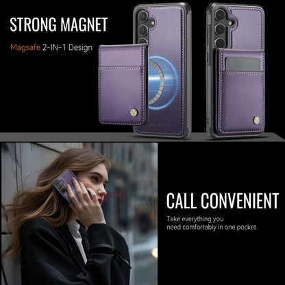 JEEHOOD J06 British Style RFID MagSafe Card Bag PU Phone Case, For Galaxy S26 FE 5G, For Samsung Galaxy S26+ 5G, For Samsung Galaxy S26 Ultra 5G, For Samsung Galaxy S26 5G, For Galaxy S25 FE 5G, For Samsung Galaxy S25 Edge 5G, For Samsung Galaxy S25 5G...