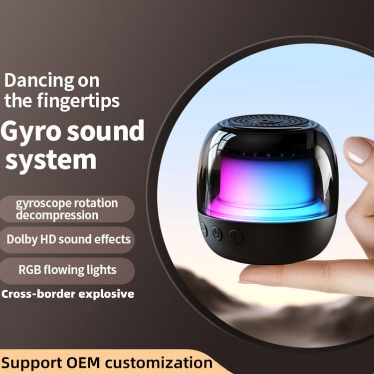 M88 Portable Gyro RGB Atmosphere Light Bluetooth Speaker Subwoofer