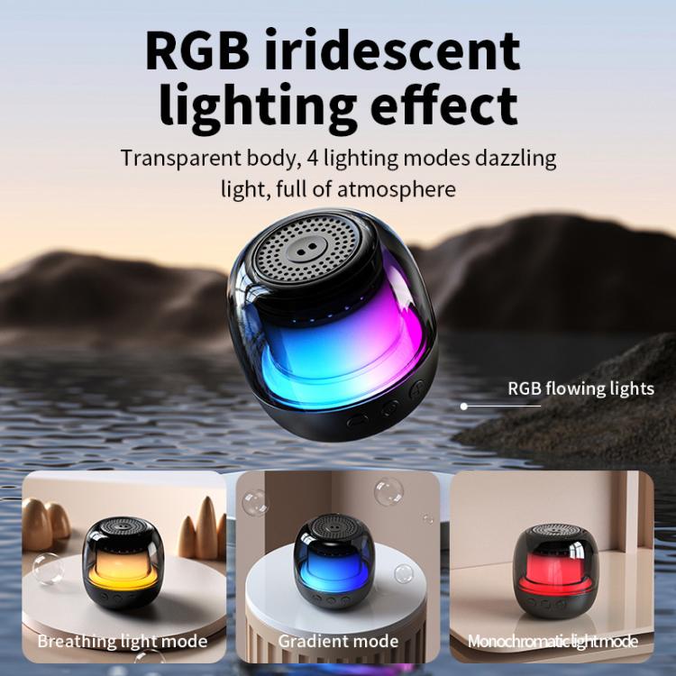 M88 Portable Gyro RGB Atmosphere Light Bluetooth Speaker Subwoofer