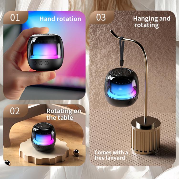 M88 Portable Gyro RGB Atmosphere Light Bluetooth Speaker Subwoofer