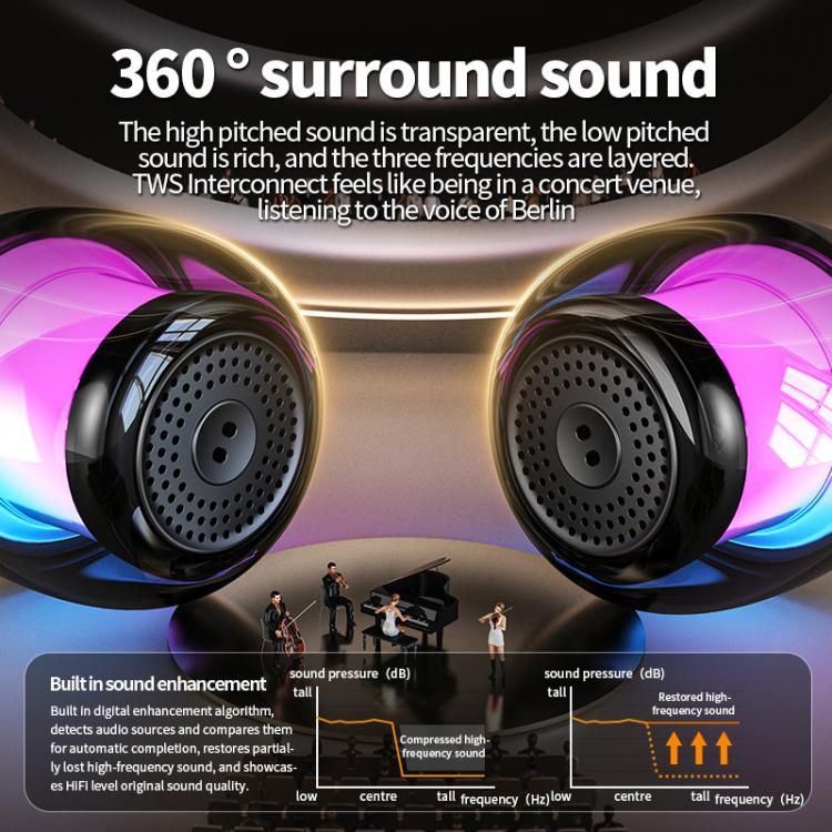 M88 Portable Gyro RGB Atmosphere Light Bluetooth Speaker Subwoofer