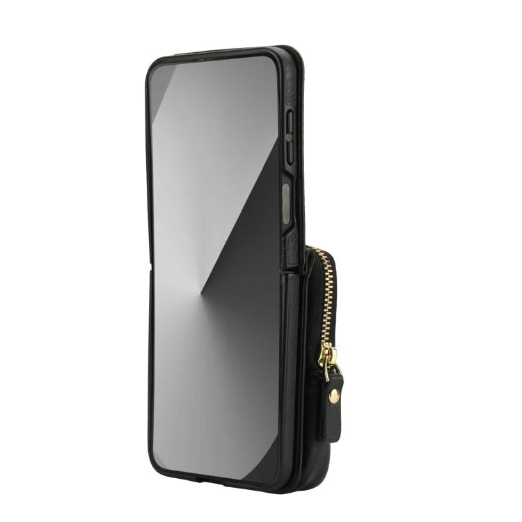 AwQuer Crossbody Zipper Wallet Bag Litchi Leather Phone Case