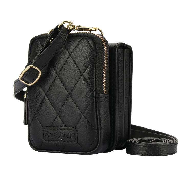 AwQuer Crossbody Zipper Wallet Bag Litchi Leather Phone Case