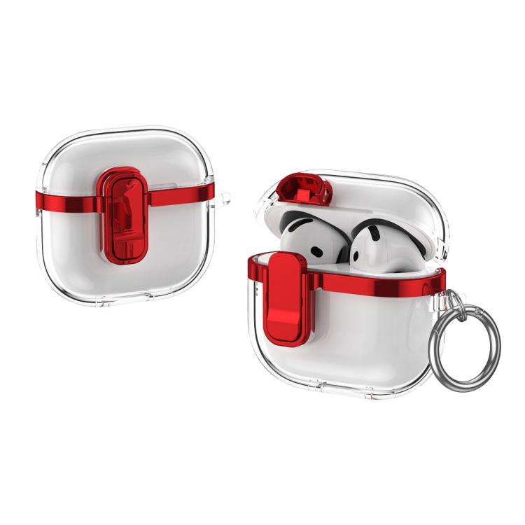 Electroplating Transparent Wireless Earphones Case with Security Lock